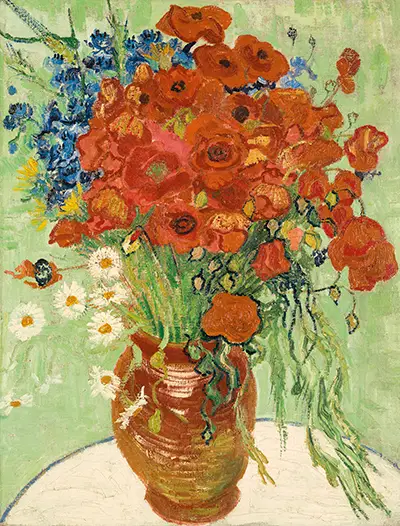 Vase with Cornflowers and Poppies Vincent van Gogh